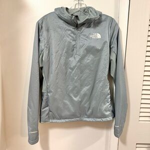 North Face grid fleece 1/4 zip hoodie